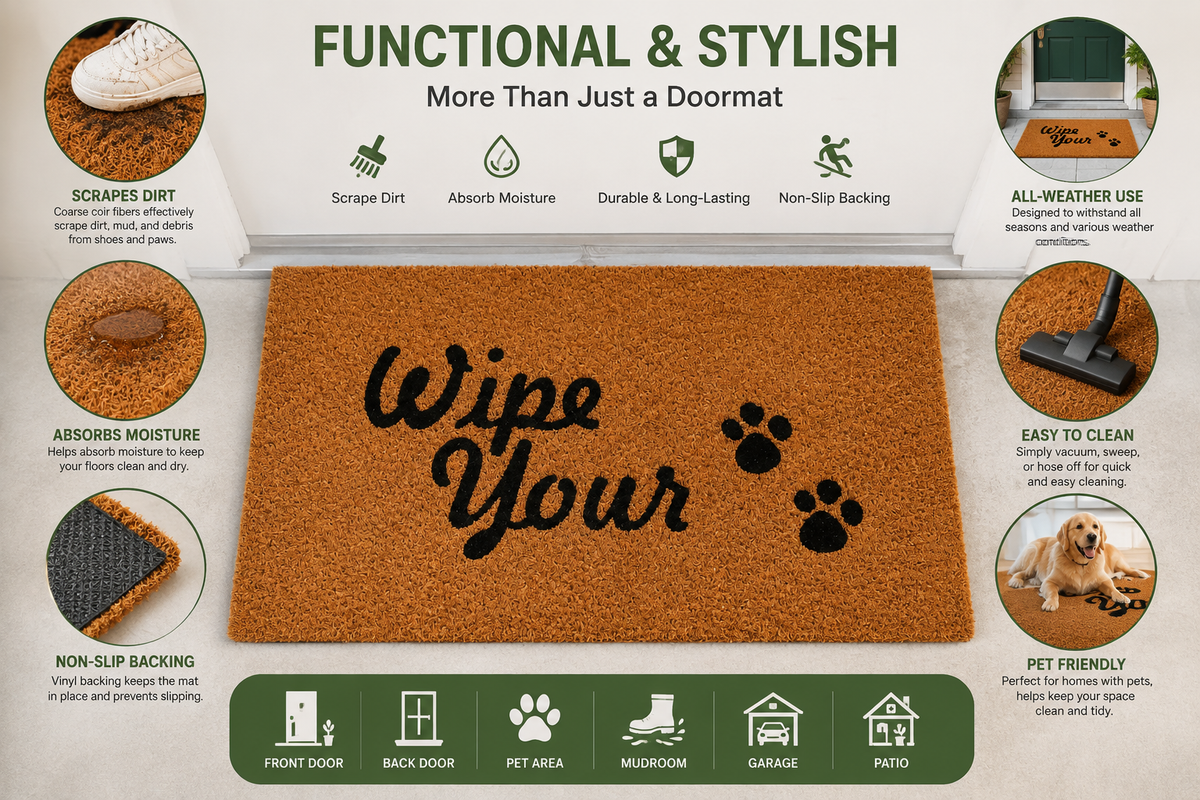 Wipe Your Paws Outdoor Doormat