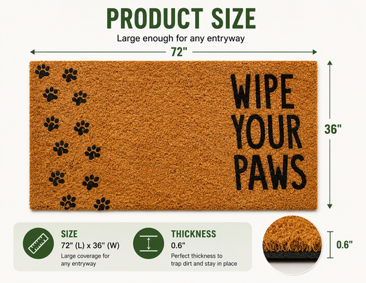 Vertical Wipe Your Paws Doormat