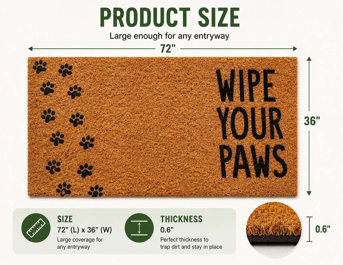 Vertical Wipe Your Paws Doormat