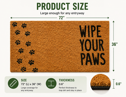 Vertical Wipe Your Paws Doormat