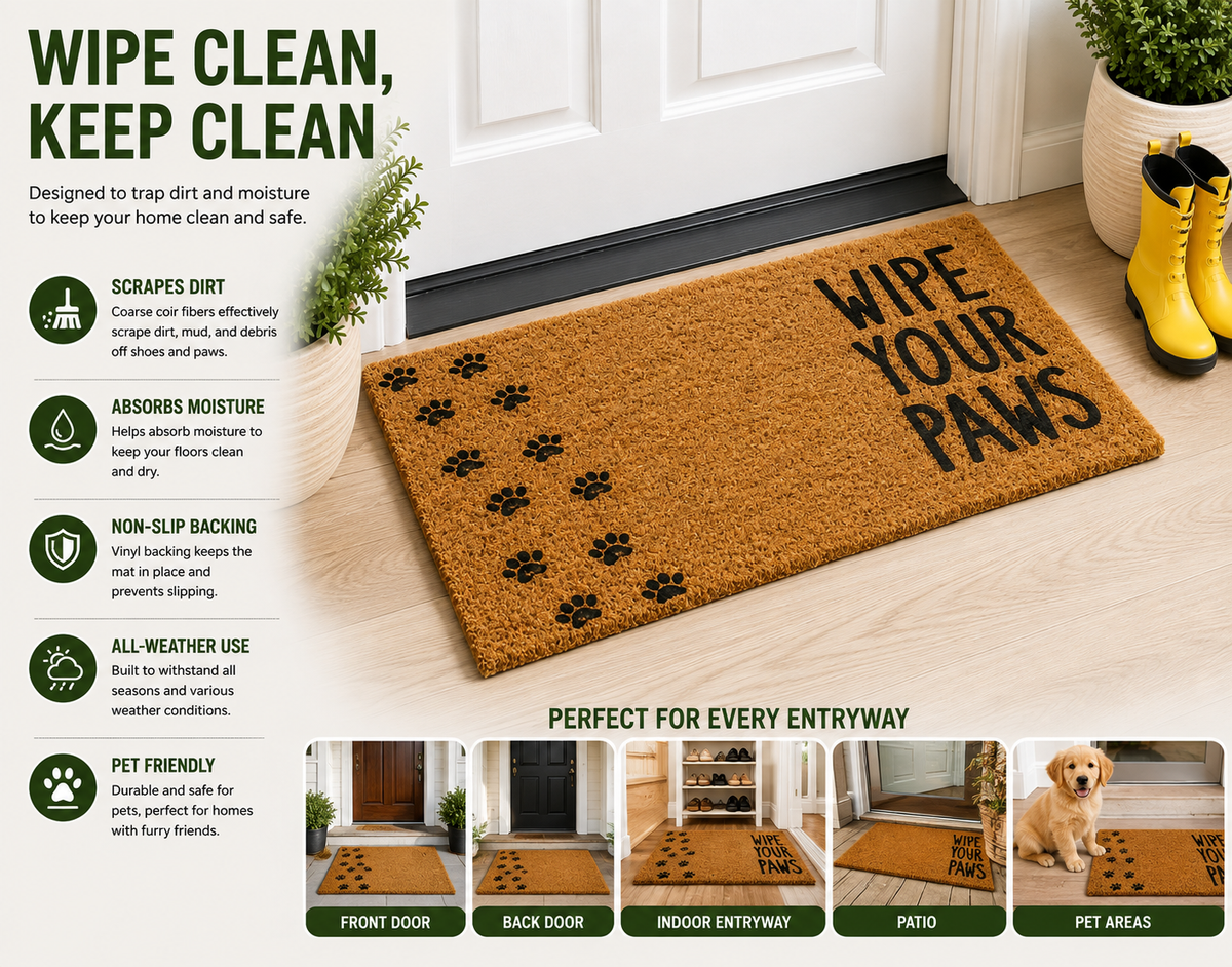Vertical Wipe Your Paws Doormat